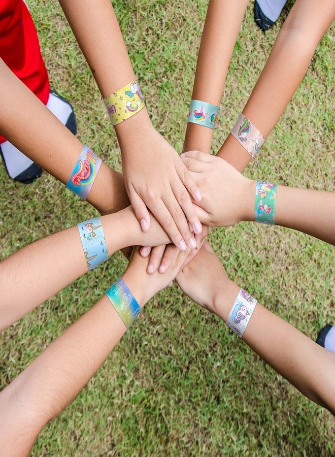 SILLYME 12pc slap bands for kids - Return Gifts Birthday Party For Kids - Best Birthday Return Gift For Kids 6-12 - return gift for kids age 6-10 10-12 (unicorn theme 12pc) - Image 5